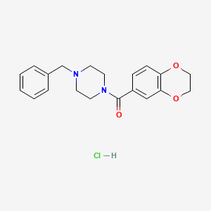 molecular formula C20H23ClN2O3 B4107000 1-benzyl-4-(2,3-dihydro-1,4-benzodioxin-6-ylcarbonyl)piperazine hydrochloride 