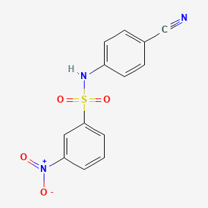 molecular formula C13H9N3O4S B4107007 N-(4-cyanophenyl)-3-nitrobenzenesulfonamide 