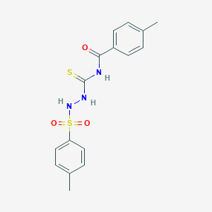 4-methyl-N-({2-[(4-methylphenyl)sulfonyl]hydrazino}carbothioyl)benzamide
