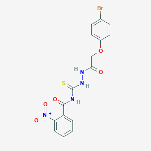 N-{N'-[2-(4-Bromo-phenoxy)-acetyl]-hydrazinocarbothioyl}-2-nitro-benzamide