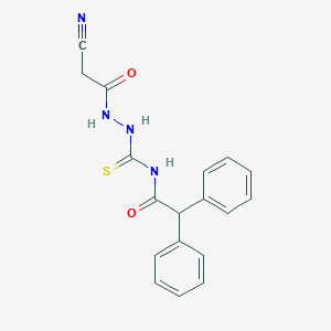 N-{[2-(cyanoacetyl)hydrazino]carbothioyl}-2,2-diphenylacetamide