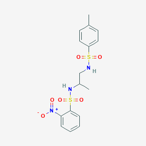 molecular formula C16H19N3O6S2 B4107044 N-(1-methyl-2-{[(4-methylphenyl)sulfonyl]amino}ethyl)-2-nitrobenzenesulfonamide 