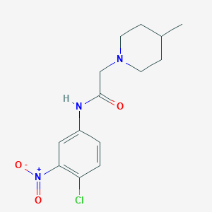 molecular formula C14H18ClN3O3 B410706 N-{4-chloro-3-nitrophenyl}-2-(4-methyl-1-piperidinyl)acetamide 