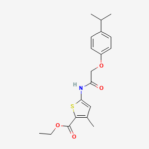 molecular formula C19H23NO4S B4107063 ethyl 5-{[(4-isopropylphenoxy)acetyl]amino}-3-methyl-2-thiophenecarboxylate 