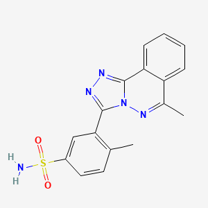 molecular formula C17H15N5O2S B4107067 4-methyl-3-(6-methyl[1,2,4]triazolo[3,4-a]phthalazin-3-yl)benzenesulfonamide 