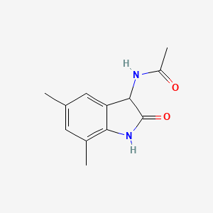 N-(5,7-dimethyl-2-oxo-2,3-dihydro-1H-indol-3-yl)acetamide