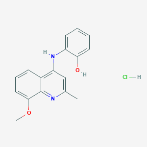 molecular formula C17H17ClN2O2 B4107089 2-[(8-methoxy-2-methyl-4-quinolinyl)amino]phenol hydrochloride 