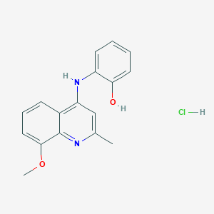 molecular formula C17H17ClN2O2 B4107089 2-[(8-Methoxy-2-methylquinolin-4-yl)amino]phenol;hydrochloride 