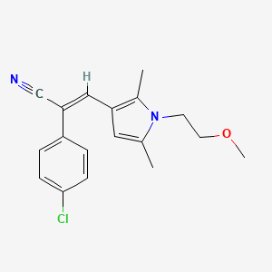 2-(4-chlorophenyl)-3-[1-(2-methoxyethyl)-2,5-dimethyl-1H-pyrrol-3-yl]acrylonitrile