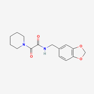 molecular formula C15H18N2O4 B4107104 N-(1,3-benzodioxol-5-ylmethyl)-2-oxo-2-(1-piperidinyl)acetamide 