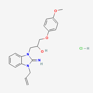 molecular formula C20H24ClN3O3 B4107105 1-(3-allyl-2-imino-2,3-dihydro-1H-benzimidazol-1-yl)-3-(4-methoxyphenoxy)-2-propanol hydrochloride 