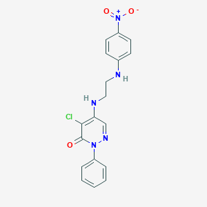 molecular formula C18H16ClN5O3 B4107107 4-chloro-5-({2-[(4-nitrophenyl)amino]ethyl}amino)-2-phenyl-3(2H)-pyridazinone 