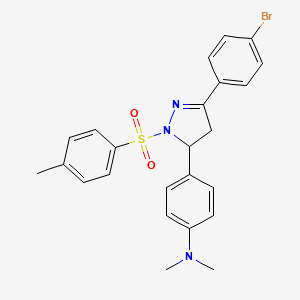 (4-{3-(4-bromophenyl)-1-[(4-methylphenyl)sulfonyl]-4,5-dihydro-1H-pyrazol-5-yl}phenyl)dimethylamine