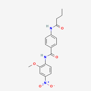 molecular formula C18H19N3O5 B4107121 4-(butyrylamino)-N-(2-methoxy-4-nitrophenyl)benzamide 