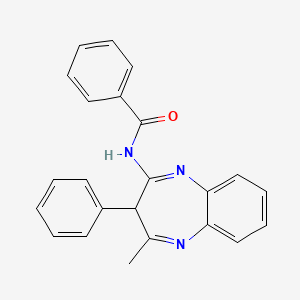 N-(4-methyl-3-phenyl-3H-1,5-benzodiazepin-2-yl)benzamide