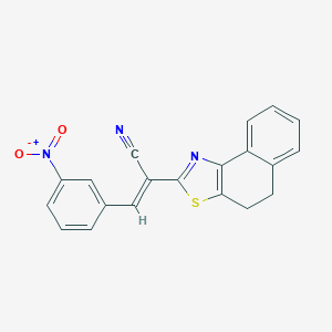 molecular formula C20H13N3O2S B410713 2-(4,5-Dihydronaphtho[1,2-d][1,3]thiazol-2-yl)-3-{3-nitrophenyl}acrylonitrile 