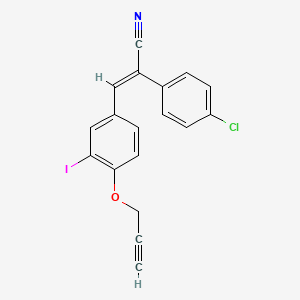 2-(4-chlorophenyl)-3-[3-iodo-4-(2-propyn-1-yloxy)phenyl]acrylonitrile