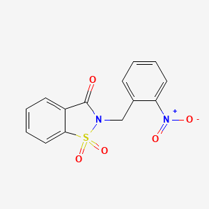 molecular formula C14H10N2O5S B4107144 2-(2-nitrobenzyl)-1,2-benzisothiazol-3(2H)-one 1,1-dioxide 