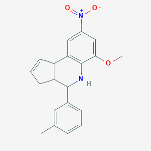 molecular formula C20H20N2O3 B410716 8-nitro-6-methoxy-4-(3-methylphenyl)-3a,4,5,9b-tetrahydro-3H-cyclopenta[c]quinoline 