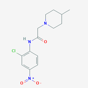 N-{2-chloro-4-nitrophenyl}-2-(4-methyl-1-piperidinyl)acetamide