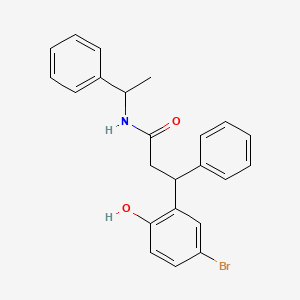 molecular formula C23H22BrNO2 B4107190 3-(5-bromo-2-hydroxyphenyl)-3-phenyl-N-(1-phenylethyl)propanamide 