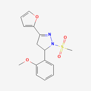 3-(2-furyl)-5-(2-methoxyphenyl)-1-(methylsulfonyl)-4,5-dihydro-1H-pyrazole