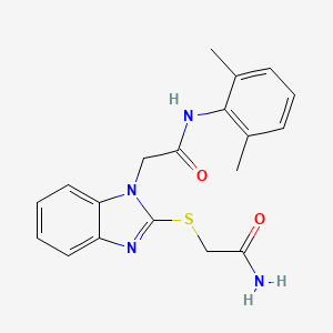 2-{2-[(2-amino-2-oxoethyl)thio]-1H-benzimidazol-1-yl}-N-(2,6-dimethylphenyl)acetamide