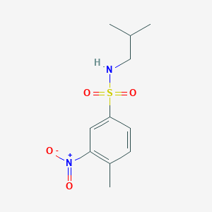 molecular formula C11H16N2O4S B410721 3-nitro-N-isobutyl-4-methylbenzenesulfonamide 