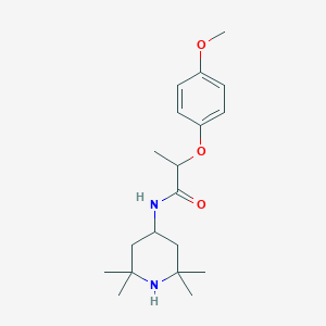 2-(4-methoxyphenoxy)-N-(2,2,6,6-tetramethyl-4-piperidinyl)propanamide