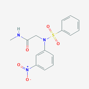 2-[3-nitro(phenylsulfonyl)anilino]-N-methylacetamide