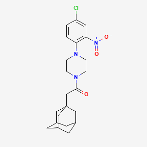 molecular formula C22H28ClN3O3 B4107270 1-(1-adamantylacetyl)-4-(4-chloro-2-nitrophenyl)piperazine CAS No. 5727-31-1