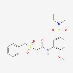2-(benzylsulfonyl)-N-{5-[(diethylamino)sulfonyl]-2-methoxyphenyl}acetamide