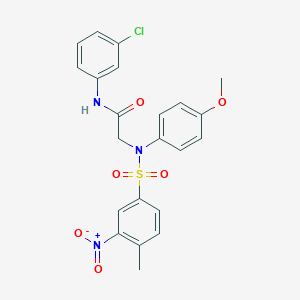 N-(3-chlorophenyl)-2-[({3-nitro-4-methylphenyl}sulfonyl)-4-methoxyanilino]acetamide