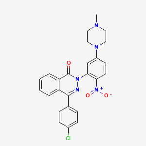 molecular formula C25H22ClN5O3 B4107331 4-(4-chlorophenyl)-2-[5-(4-methyl-1-piperazinyl)-2-nitrophenyl]-1(2H)-phthalazinone 