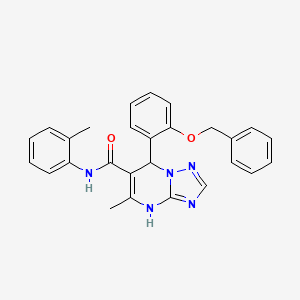 7-[2-(benzyloxy)phenyl]-5-methyl-N-(2-methylphenyl)-4,7-dihydro[1,2,4]triazolo[1,5-a]pyrimidine-6-carboxamide