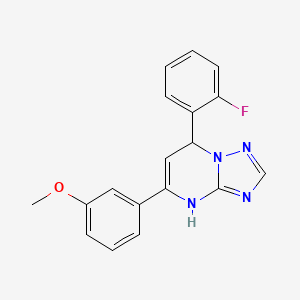 molecular formula C18H15FN4O B4107347 7-(2-fluorophenyl)-5-(3-methoxyphenyl)-4,7-dihydro[1,2,4]triazolo[1,5-a]pyrimidine 