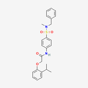 N-(4-{[benzyl(methyl)amino]sulfonyl}phenyl)-2-(2-isopropylphenoxy)acetamide