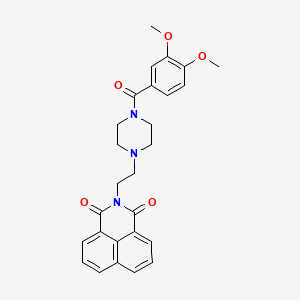 molecular formula C27H27N3O5 B4107370 2-{2-[4-(3,4-dimethoxybenzoyl)-1-piperazinyl]ethyl}-1H-benzo[de]isoquinoline-1,3(2H)-dione 