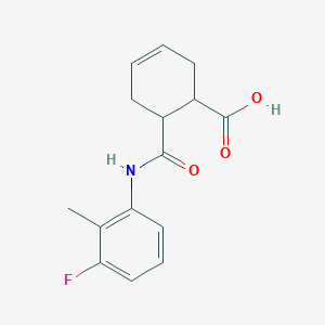 molecular formula C15H16FNO3 B4107397 6-{[(3-fluoro-2-methylphenyl)amino]carbonyl}-3-cyclohexene-1-carboxylic acid 