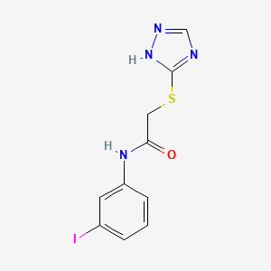 molecular formula C10H9IN4OS B4107419 N-(3-iodophenyl)-2-(4H-1,2,4-triazol-3-ylthio)acetamide 