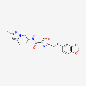 2-[(1,3-benzodioxol-5-yloxy)methyl]-N-[2-(3,5-dimethyl-1H-pyrazol-1-yl)-1-methylethyl]-1,3-oxazole-4-carboxamide