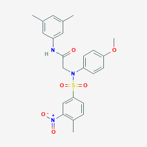 molecular formula C24H25N3O6S B410747 N-(3,5-dimethylphenyl)-2-[({3-nitro-4-methylphenyl}sulfonyl)-4-methoxyanilino]acetamide 