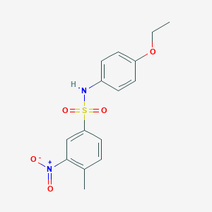 molecular formula C15H16N2O5S B410748 N-(4-ethoxyphenyl)-3-nitro-4-methylbenzenesulfonamide 