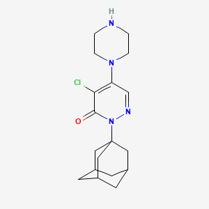molecular formula C18H25ClN4O B4107487 2-(1-adamantyl)-4-chloro-5-(1-piperazinyl)-3(2H)-pyridazinone 