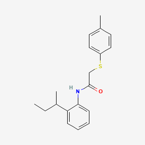 molecular formula C19H23NOS B4107520 N-(2-sec-butylphenyl)-2-[(4-methylphenyl)thio]acetamide 