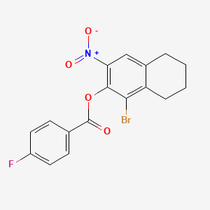 1-bromo-3-nitro-5,6,7,8-tetrahydro-2-naphthalenyl 4-fluorobenzoate