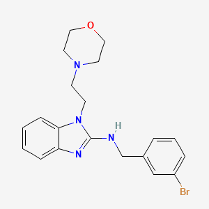 molecular formula C20H23BrN4O B4107546 N-(3-bromobenzyl)-1-[2-(4-morpholinyl)ethyl]-1H-benzimidazol-2-amine 