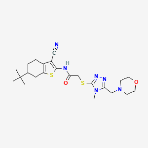 N-(6-tert-butyl-3-cyano-4,5,6,7-tetrahydro-1-benzothien-2-yl)-2-{[4-methyl-5-(4-morpholinylmethyl)-4H-1,2,4-triazol-3-yl]thio}acetamide