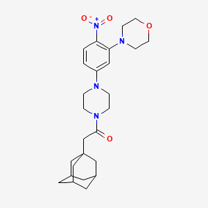 molecular formula C26H36N4O4 B4107570 4-{5-[4-(1-adamantylacetyl)-1-piperazinyl]-2-nitrophenyl}morpholine 