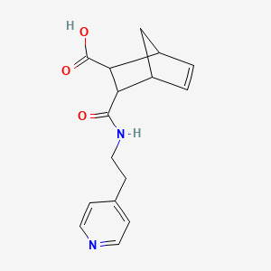 molecular formula C16H18N2O3 B4107577 3-({[2-(4-pyridinyl)ethyl]amino}carbonyl)bicyclo[2.2.1]hept-5-ene-2-carboxylic acid 